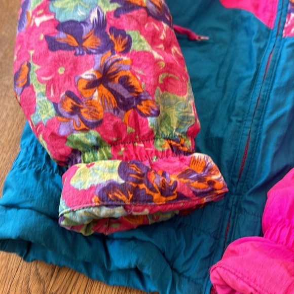 Vintage Pink Girl's Winter Coat FLORAL - Picture 4 of 6